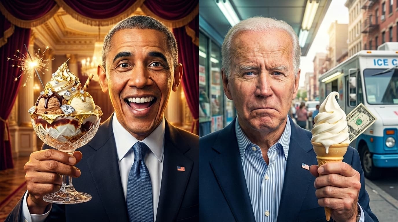 Thumbnail concept comparing expensive and cheap ice cream